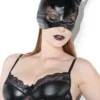 Coquette 1 PC. Wet Look Cat Mask W/ Lace Eyes & Ears