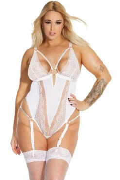 Coquette Open Back Teddy With Cut Out Details