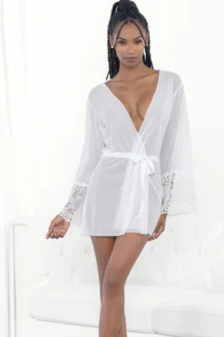 Mesh & Lace Cuff Robe