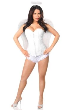 3 Piece Lace Angel Corset Costume 6 3 Piece Lace Angel Corset Costume -Coquette Shop 3 Piece Lace Angel Corset Costume Angel Costumes Daisy Corsets SEXYSHOESCOM 3