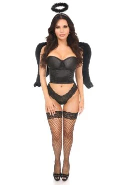 3 Piece Night Angel Corset Costume 6 3 Piece Night Angel Corset Costume -Coquette Shop 3 Piece Sexy Night Angel Corset Costume Angel Costumes Daisy Corsets SEXYSHOESCOM 3