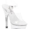 601-BROOK Platform Sandal | Clear Vinyl