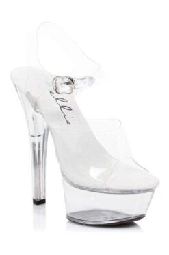 601-BROOK Platform Sandal | Clear Vinyl