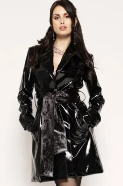 Coquette Shop 20 Aradia Black Vinyl Trench
