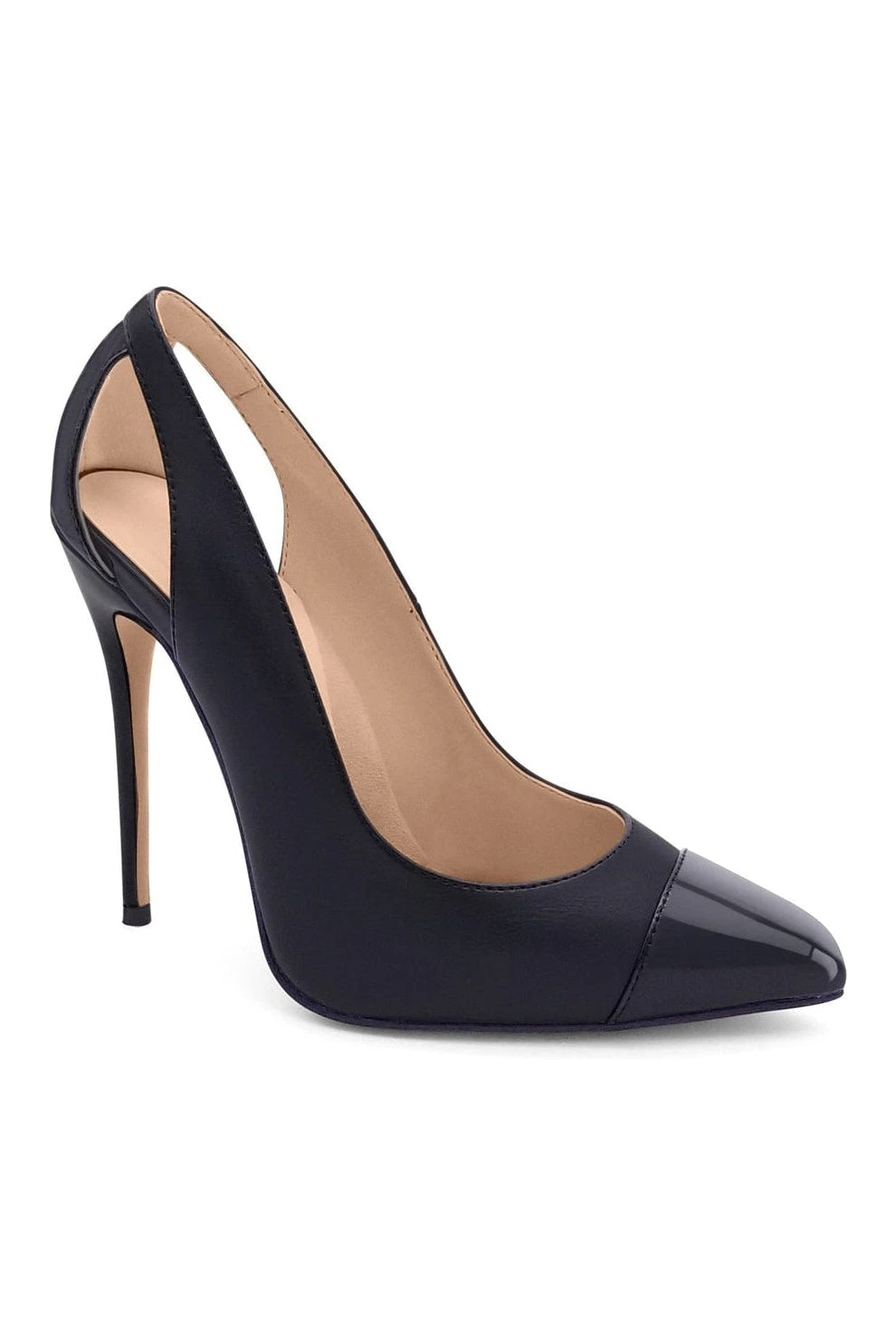 Cut Out Designed Pointed Toe Spectator Pump 1 Cut Out Designed Pointed Toe Spectator Pump