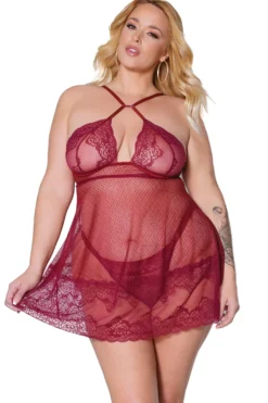 Coquette Babydoll With Adjustable Thong -Coquette Shop Babydoll With Adjustable Thong Babydolls Coquette SEXYSHOES COM 3 scaled