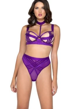 Bondage Stripe 2-Piece Choker Set