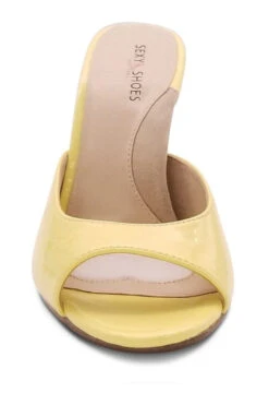 Micro Stiletto Sexy Mule 10 Micro Stiletto Sexy Mule -Coquette Shop Classic102 Yelow front