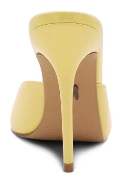 Micro Stiletto Sexy Mule 12 Micro Stiletto Sexy Mule -Coquette Shop Classic102 yellow back