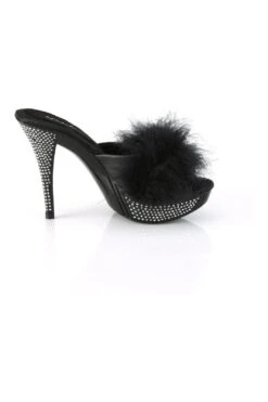ELEGANT-401F Black Marabou Slide -Coquette Shop ELEGANT 401F Black Marabou Slide Slides Fabulicious SEXYSHOES COM 5