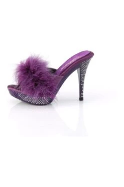 ELEGANT-401F Purple Marabou Slide -Coquette Shop ELEGANT 401F Purple Marabou Slide Slides Fabulicious SEXYSHOES COM 3