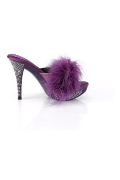 ELEGANT-401F Purple Marabou Slide -Coquette Shop ELEGANT 401F Purple Marabou Slide Slides Fabulicious SEXYSHOES COM 5