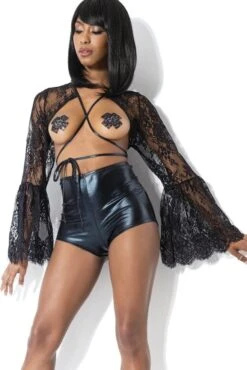 Coquette Shop 31 Coquette Eyelash Lace Shrug With Bell Sleeves