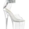 PLEASER FLAMINGO-824RS-02 Clear Vinyl Sandal