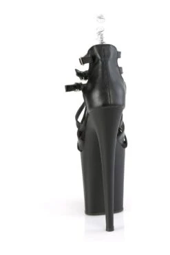 PLEASER FLAMINGO-877 Black Faux Leather Sandal -Coquette Shop FLAMINGO 877 Black Faux Leather Sandal Sandals Pleaser SEXYSHOES COM 4