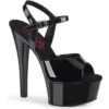 PLEASER GLEAM-609 Sandal | Black Patent