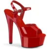 PLEASER GLEAM-609 Sandal | Red Patent