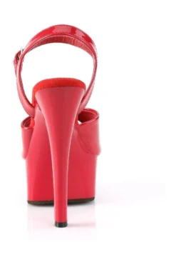 PLEASER GLEAM-609 Sandal | Red Patent -Coquette Shop GLEAM 609 Sandal Red Patent Sandals Pleaser SEXYSHOESCOM 4