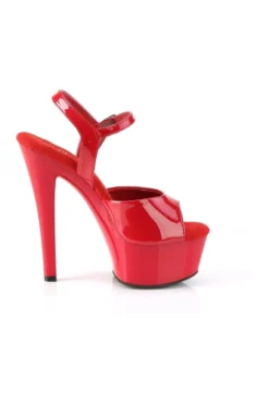 PLEASER GLEAM-609 Sandal | Red Patent -Coquette Shop GLEAM 609 Sandal Red Patent Sandals Pleaser SEXYSHOESCOM 5