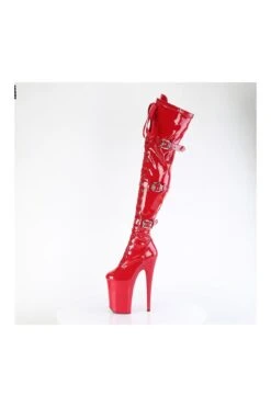 PLEASER INFINITY-3028 Red Patent Thigh Boot -Coquette Shop INFINITY 3028 Red Patent Thigh Boot Thigh Boots Pleaser SEXYSHOES COM 3