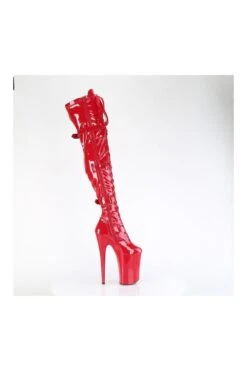 PLEASER INFINITY-3028 Red Patent Thigh Boot -Coquette Shop INFINITY 3028 Red Patent Thigh Boot Thigh Boots Pleaser SEXYSHOES COM 5
