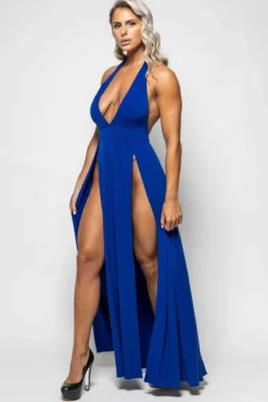 Isabella Blue Lycra Dress -Coquette Shop Isabella Blue Lycra Dress Edgy Dresses Les Ptites Folies SEXYSHOES COM 3