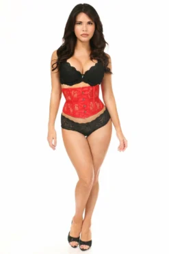 Lavish Red Sheer Lace Waist Cincher Corset -Coquette Shop LV 539c 4904038f 67b8 40a5 991a de19ef2ff8e4