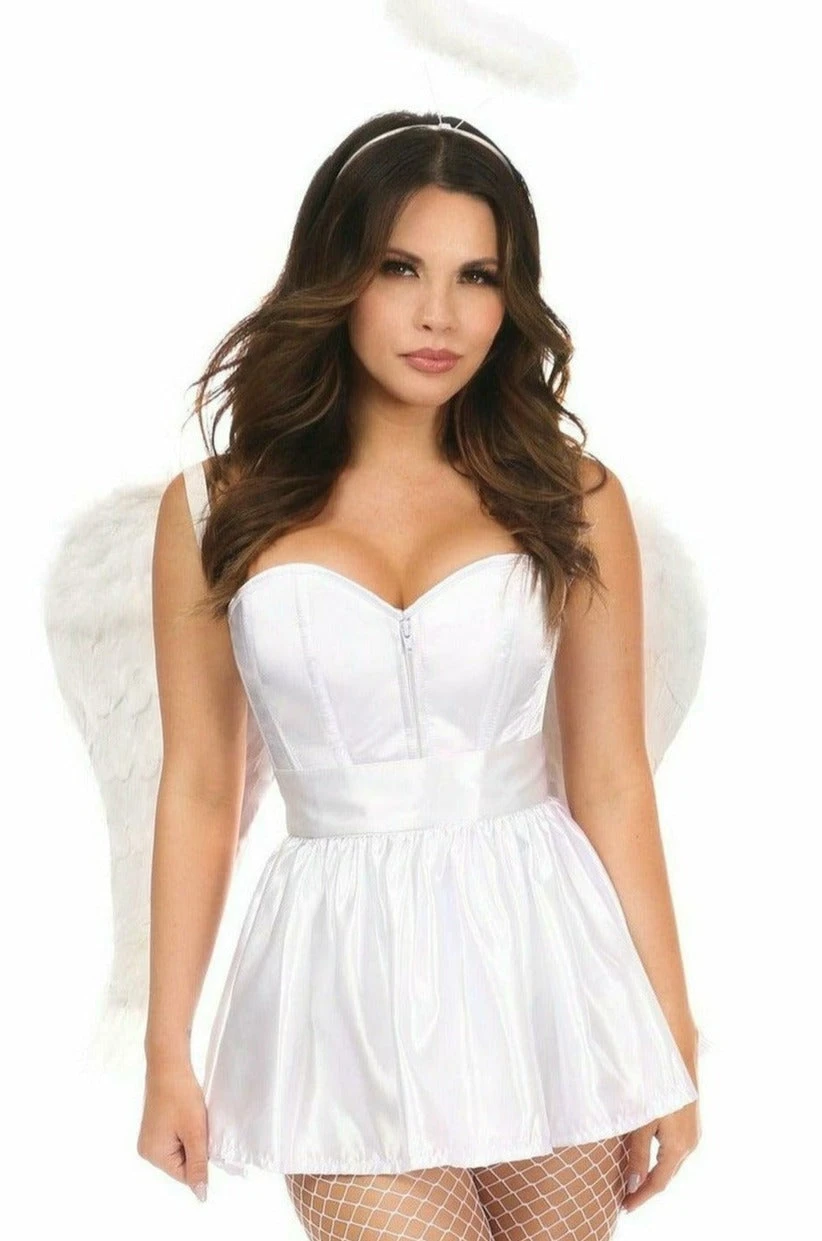 Lavish 4 PC Sexy Angel Corset Costume 1 Lavish 4 PC Sexy Angel Corset Costume