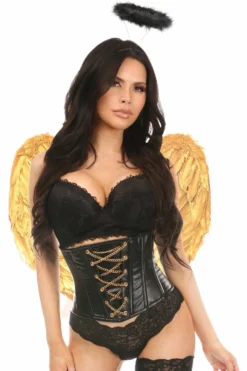 Lavish 3 PC Gothic Angel Corset Costume -Coquette Shop Lavish 3 PC Gothic Angel Corset Costume Angel Costumes Daisy Corsets SEXYSHOES COM 3