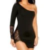 Lycra One Shoulder Mini Dress