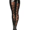 Mesh Panel Legging With Strapping Detail