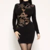 Nancy Black Mesh Dress