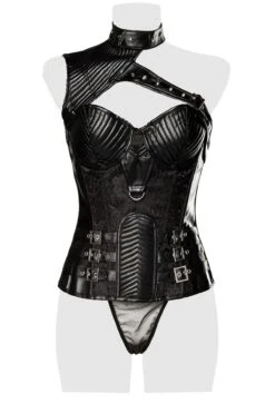 Off Shoulder Halter Corsage 9 Off Shoulder Halter Corsage -Coquette Shop Off Shoulder Halter Corsage Fetish Corsets Grey Velvet SEXYSHOES COM 5