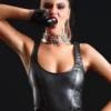 Reglisse Faux Leather Fetish Top