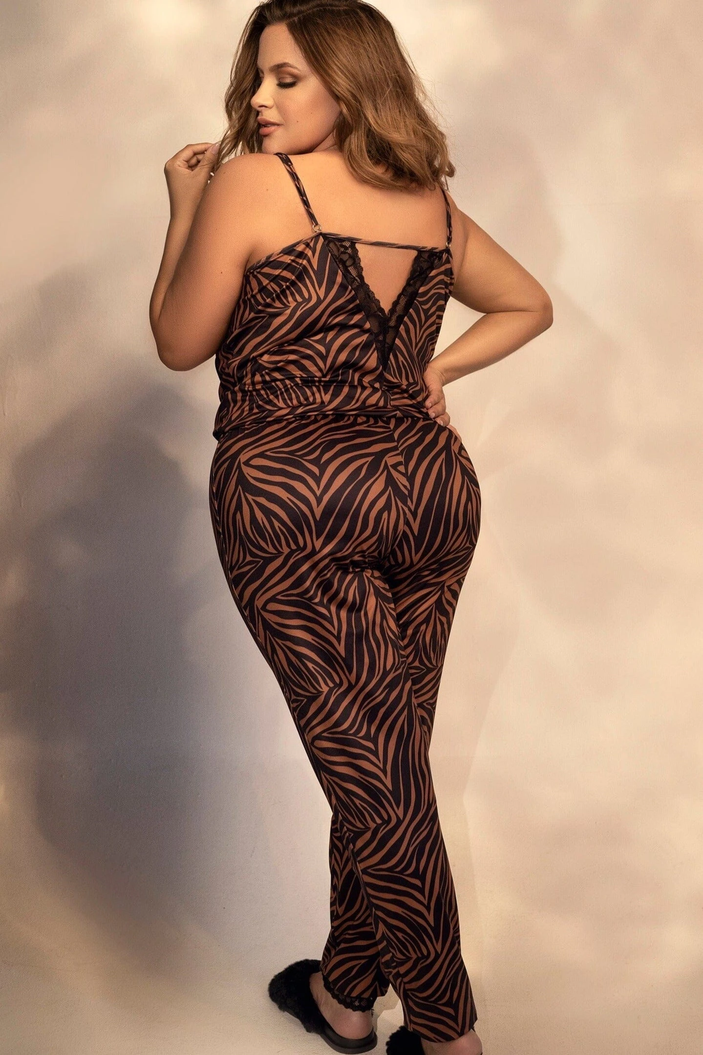 Plus Size Animal Print Jumpsuit 2 Plus Size Animal Print Jumpsuit - Image 2