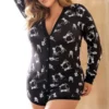 Plus Size Long Sleeve Sleep Romper