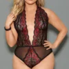 Plus Size Mesh Two Tone Teddy
