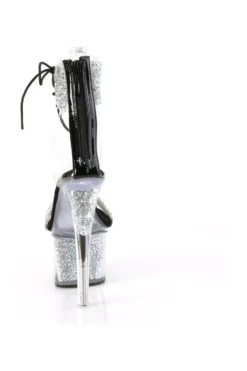 PLEASER SKY-327RSI Silver Vinyl Sandal -Coquette Shop SKY 327RSI Silver Vinyl Sandal Sandals Pleaser SEXYSHOES COM 4