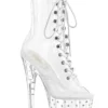 PLEASER STARDUST-1021C-7 Clear Vinyl Ankle Boot