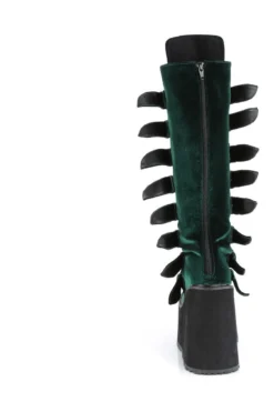 SWING-815 Green Vegan Suede Knee Boot -Coquette Shop SWING 815 Green Vegan Suede Knee Boot Knee Boots Demonia SEXYSHOES COM 4