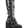 SWING-815C Black Smoke Knee Boot