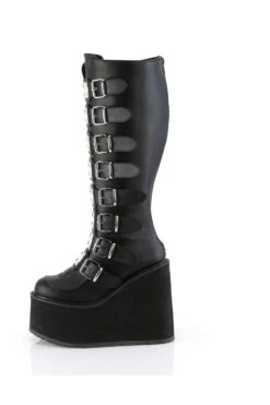 SWING-815WC Black Vegan Leather Knee Boot -Coquette Shop SWING 815WC Black Vegan Leather Knee Boot Knee Boots Demonia SEXYSHOES COM 3