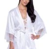 Satin Robe With Satin Belt