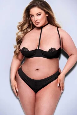 Baci Lingerie Sexy Quarter Cup Bra & G-String Set