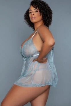 Sheer Mesh Babydoll With Cross Back Straps -Coquette Shop Sheer Mesh Babydoll With Cross Back Straps Babydolls BeWicked SEXYSHOES COM 4 653dfb1c dbdc 4298 9e0b e81ccb81761e