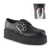 V-CREEPER-516 Black Vegan Leather Creeper