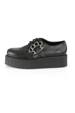V-CREEPER-516 Black Vegan Leather Creeper -Coquette Shop V CREEPER 516 Black Vegan Leather Creeper Creepers Demonia SEXYSHOES COM 3