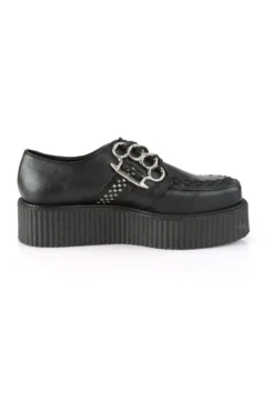 V-CREEPER-516 Black Vegan Leather Creeper -Coquette Shop V CREEPER 516 Black Vegan Leather Creeper Creepers Demonia SEXYSHOES COM 5