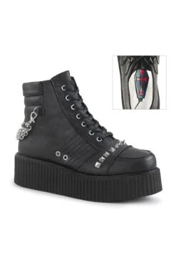V-CREEPER-565 Black Vegan Leather Creeper
