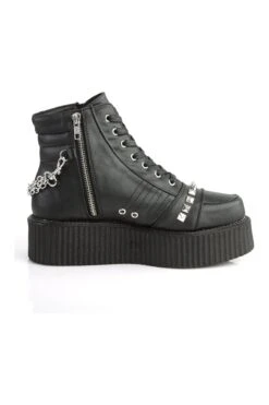 V-CREEPER-565 Black Vegan Leather Creeper -Coquette Shop V CREEPER 565 Black Vegan Leather Creeper Creepers Demonia SEXYSHOES COM 5